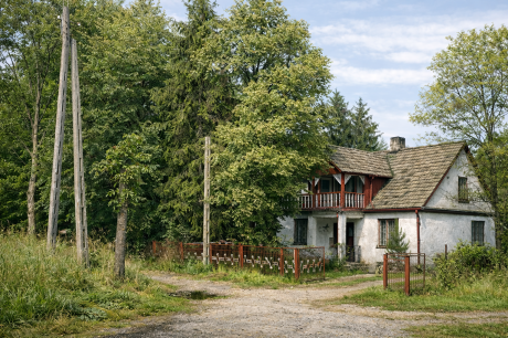 Dom z poddaszem użytkowym na dużej działce – Łubin Kościelny, woj. podlaskie